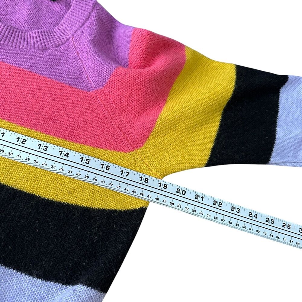 Stine Goya Magdalena Stripe Sweater‎ Women's Medium Pink Purple Yellow Pullover - Picture 8 of 10